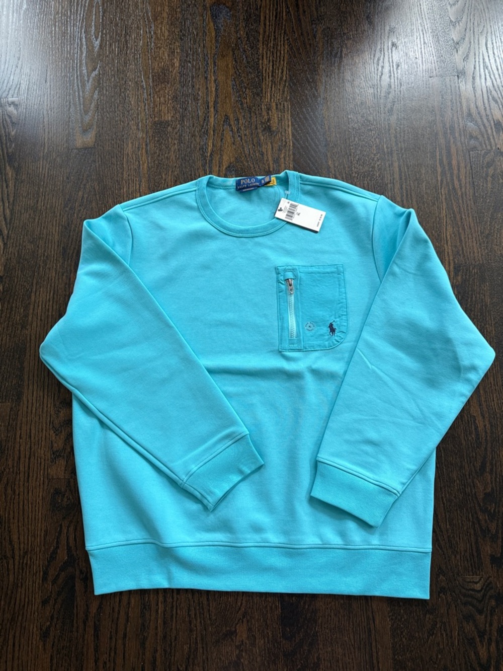 Polo by Ralph Lauren Men's Turquoise Crewneck Sweatshirt